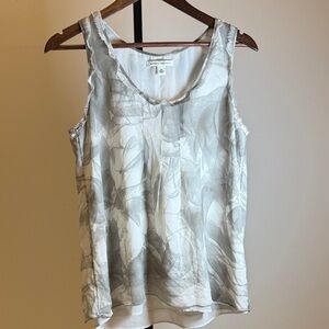 Banana Republic Silk Abstract Sheer Tank Top | Size M